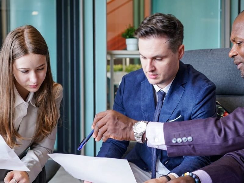 Start-up office meeting and brainstorming